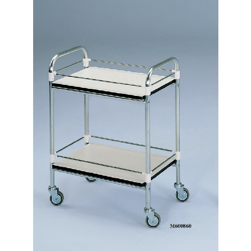 Pakāpieni, Nerūsējoša tērauda procedūru ratiņi 90x60x80 h cm