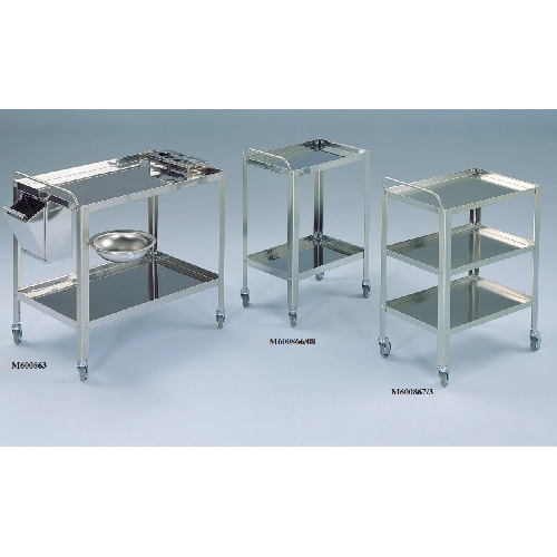 Pakāpieni, Instrumentu ratiņi - 2 plaukti - 70 x 50 x 80 h cm