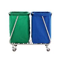 Dubultie netīrās veļas rati. Nerūsējošais tērauds AISI 202