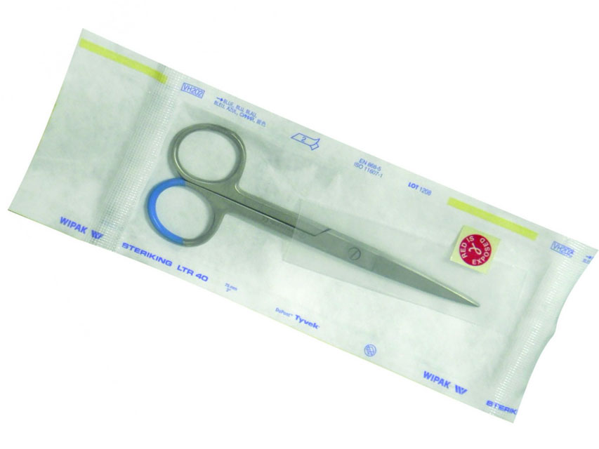Ķirurģiskās šķēres asa/stupras -taisnas- 13 cm, Sterilas ķirurģiskas asas šķēres.Taisnas.13 cm