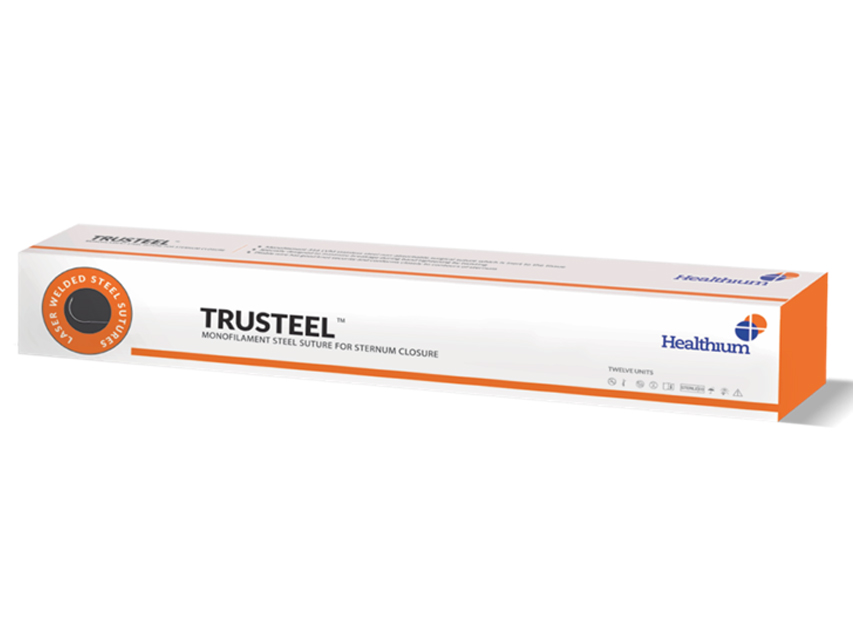 Trusteel, TRUSTEEL neuzsūcošs.Šuve, izmērs 2, 1/2 apļa adata 40 mm.45 cm.Natūrāls