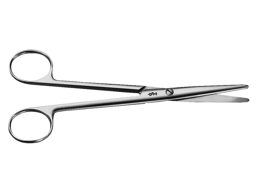 Normal line, AESCULAP MAYO šķēres.Taisnas.Ar noapaļotām galiņām/ar noapaļotām galiņām.16.5 cm.BC584R