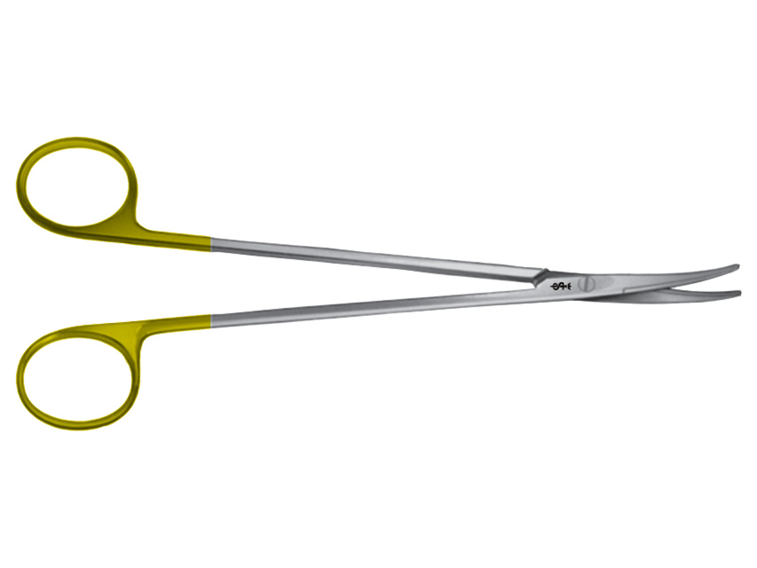 Instrumenti, AESCULAP METZENBAUM TC DUROTIP šķēres.Liektas.Tupas/tupas.18 cm.BC263R