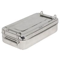 Instrumentu kaste nerūsējošā tērauda, ar rokturiem 20x10x4.5cm