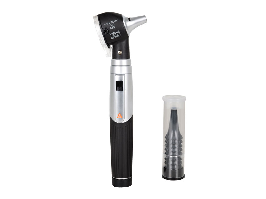 heine mini 3000 F.o. led, F.O. LED otoskops Heine mini 3000, melns N1