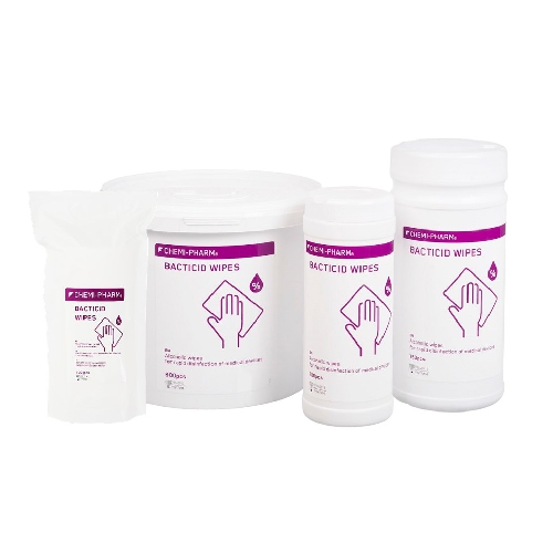 Ātras iedarbības līdzeklis virsmu dezinfekcijai Bacticid, Salvetes kārbā Bacticid Wipes