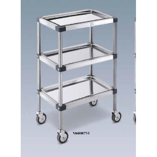 Ratiņi (galdiņi uz riteņiem), Nerūsējošā tērauda ratiņi