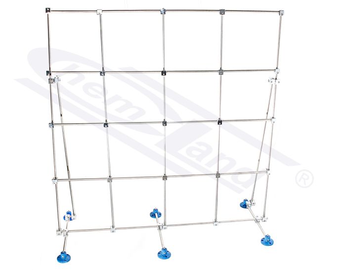 Vairāku mēģenīšu statīvi, atbalsta statīva komplekts TYPE 2 100x100x40 nerūsējošais tērauds