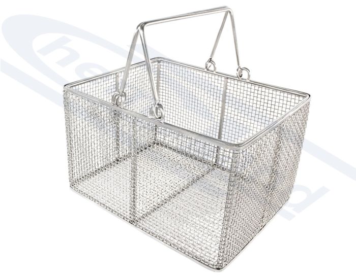 Sterilizācijas grozi, Kvadrātveida grozs sterilizācijai 250 x 200 x 150 AISI 304