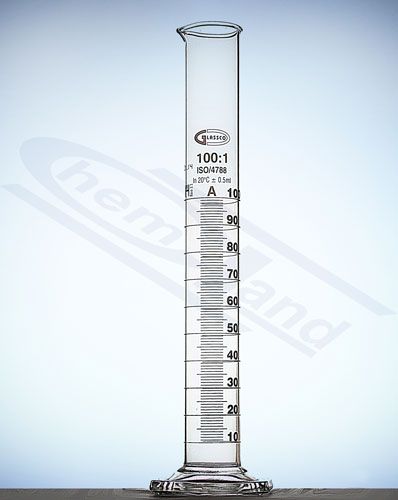 measuring cylinders, cilindrs A klases brūna gradācija ar partijas sertifikātu 0010ml stikla pamatne Stikls